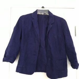 Deep blue linen jacket